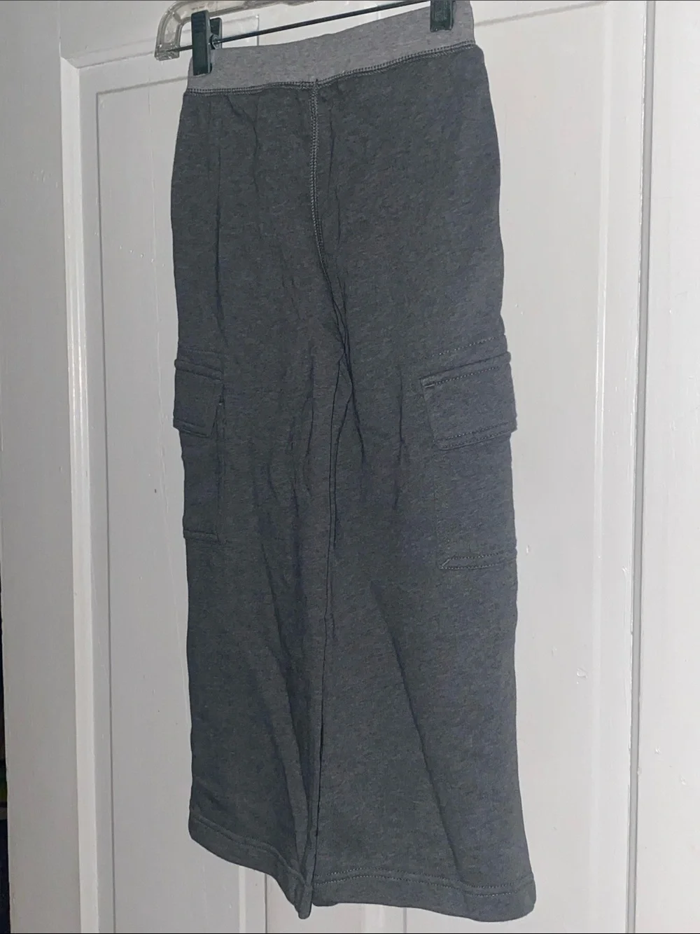 Hanna Andersson Boys Double Knee Cargo Sweatpants Dark Heather Gray Sz 110-US 5